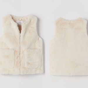 ZARA KIDS FAUX FUR VEST